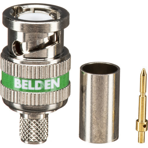 Belden HD BNC 3-Piece Crimp Connector for 1694A RG6 Coax Cable (SDI / BNC Pins)